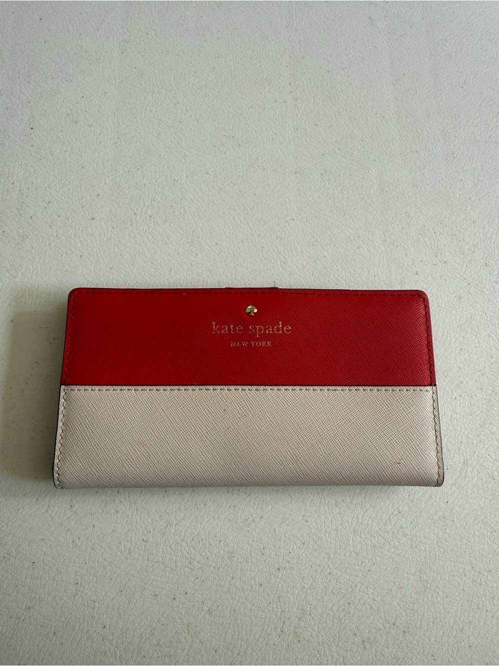 Kate Spade New York Colorblock Saffiano Leather Slim Bifold Wallet
